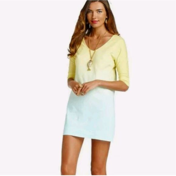 Lilly Pulitzer 100% Cotton Ombre T Shirt Dress Size M - Picture 1 of 6